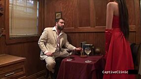 The Doctor's Deception - Aria Rose backstage with nurse gloves and heels.