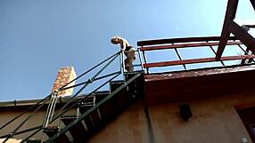 naughty blonde bitch endures extreme blowbang with five messy facials