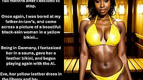 She indulges in ai leather porn excess