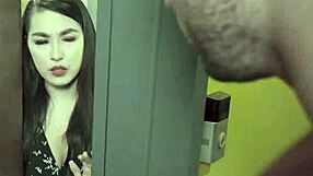 hey lucky guy you get used as fuck toy by two asian brunettes sucking licking your cock in hotel threesome?