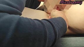 he dogs his wife in public parking as voyeur licks her to massive squirt misscreamy