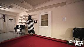 White BBW bent over pool table craving thick BBC