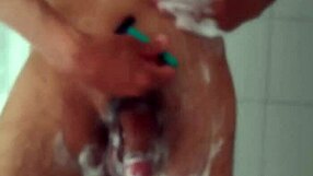 Watch Big Dick Dude Shave His Monster Cock Smooth and Ready!