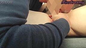 he dogs his wife in public parking as voyeur licks her to massive squirt misscreamy