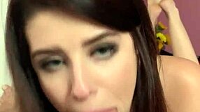 Sexy librarian with glasses strokes and sucks Brad Newman's huge cock in secret college hideaway