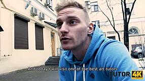 Tutor4K. Brunette Cougar Teaches Shy Teen Sex Missionary Style