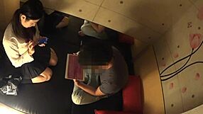 Japanese Busty Schoolgirl Gets Secret Massage on Huge Natural Tits