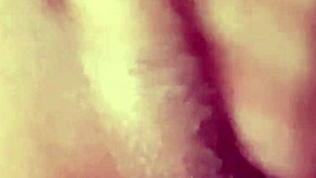 nerd's tiny foreskin dick cums while hot teen gf masturbates her wet pussy