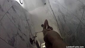 why does london keyes' shower turn into big tits pussy tease masturbation show?