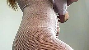 Slowly Undressing Big Tits and Thick Ass Tease