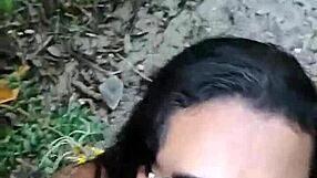 Horny Latina Wife Sucks Hubby on Public Beach Takes Facial Cumshot