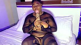 Horny Cute Big Ass Girl Masturbates Wild with Dildo in Lingerie