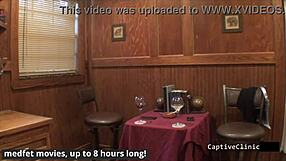 The Doctor's Deception - Aria Rose backstage with nurse gloves and heels.