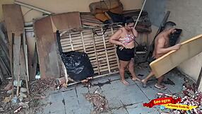 gordinha's juicy ass takes bareback anal creampie from brother-in-law in abandoned house