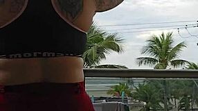 Heart-Pounding Balcony Thrill Flashing Skirts and Bare Asses Below