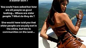 She indulges in ai leather porn excess