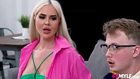 classy bombshell milf elisa fucks nerdy neighbor brains out hard