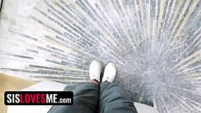 Stepbro Joins Threesome Lesson for Big Cock Rides and Cum-Filled Doggystyle Finish