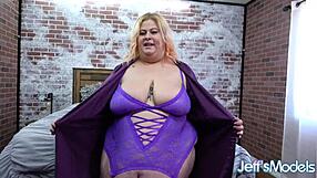 BBW Natalie Kinky Shakes Big Ass Big Natural Tits Curvy Body Fat With Huge Toys Solo