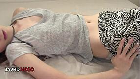 Slim Asian babe slurps cock sloppy till cum explodes everywhere