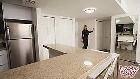 Spy Sara Jay films cheating BBC bull ravaging blonde Nina Kayy's big tits and pussy