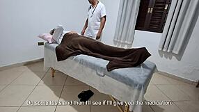 the doctor checks the patient's ass and pussy then rims her thoroughly