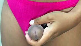 I'm stroking hard in these erotic panties...