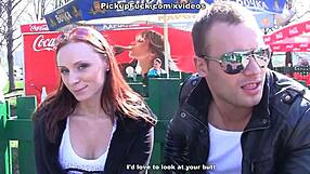 pickup redhead babe outdoor public park fucking raw