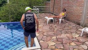 HORNY POOL GUY fucks me hard while husband away! part 1