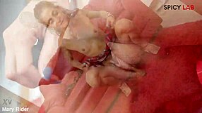 Caribbean Cuban Blonde Masturbates Solo Her Small Tits Pussy with Toys