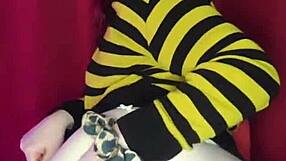 Your horny stepsis heats up from your nudes and comes for you with butt plug roleplay Argentina p2