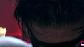 Huge Cock Drills Tattooed Brunette's Fake Tits in Doggystyle Deepthroat