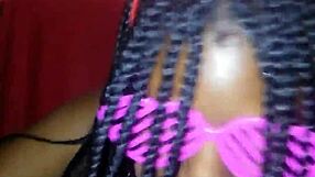 Wow! Petite black teen's sloppy deepthroat facial cumshot caught on valentine's!!