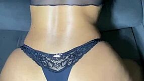 Oiled Brazilian Wife's Big Ass Bent Over for Creampie While Hubby Watches