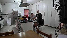 A tattooed carefree carioca bares juicy shaved pussy and big ass in her first mansion photoshoot wet and willing.