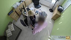 blonde loan babe endures intense sissy banging for cash