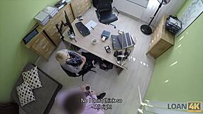 blonde loan babe endures intense sissy banging for cash