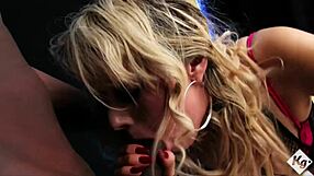 Pretty british blonde pussy creams hard on monster black cock riding