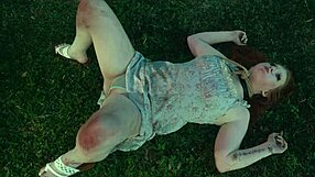 submissive slut crawls from lagoon on knees for ass licking rimjob and piss swallowing