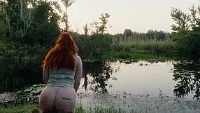 submissive slut crawls from lagoon on knees for ass licking rimjob and piss swallowing