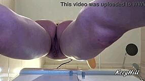 Bathroom Closeup Reveals My Smooth Shaved Pussy Tease