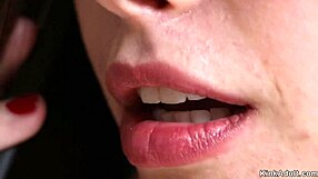 Brunette Teel Fists Stepmom's Gaping Lesbian Ass in Bondage Strapon Session