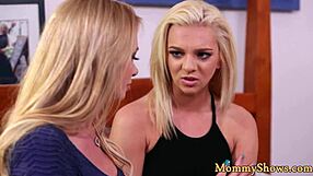 Classy Fake Tit Milf Scissors Horny Stepdaughter Pussy Hard