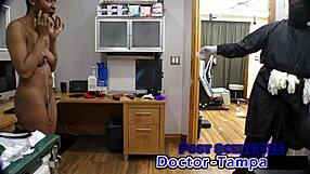 dr tampa fingers daisy mynx's shaved pussy backstage before anal domination