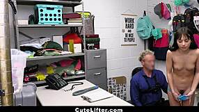 shoplifter teen dragged to backroom for big cock punishment