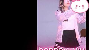 cute petite argentinian bonneyuwu teen lifts skirt on bed solo masturbates small tits beautifully sexy