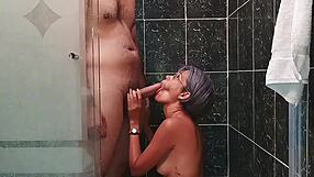 yo my stepmom's begging me to fuck her tight pussy in the bath right now