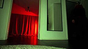 Milf vampire handcuffs victim for halloween fun