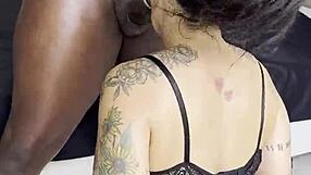 big brazilian booty slut rides american daddy's monster black cock