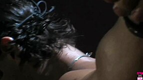 Huge Cock Drills Tattooed Brunette's Fake Tits in Doggystyle Deepthroat